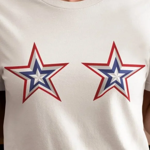 USA Stars T-shirt, 4th Of July Shirt, Firework USA Shirt - Picture 3 of 3